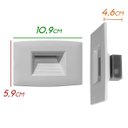 Ver imagem 2 de Balizador Step Embutir 4X2 Led 2w Branco Quente 3000K