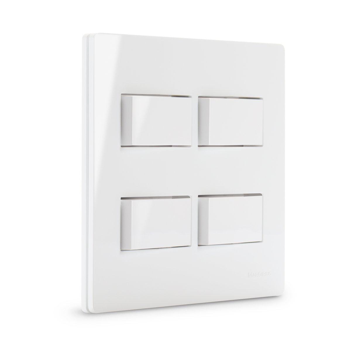 Conjunto 4 Interruptores Simples Separado 4x4 Infiniti Cor:branco - 1