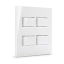 Ver imagem 1 de Conjunto 4 Interruptores Simples Separado 4x4 Infiniti Cor:branco