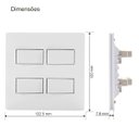 Ver imagem 3 de Conjunto 4 Interruptores Simples Separado 4x4 Infiniti Cor:branco
