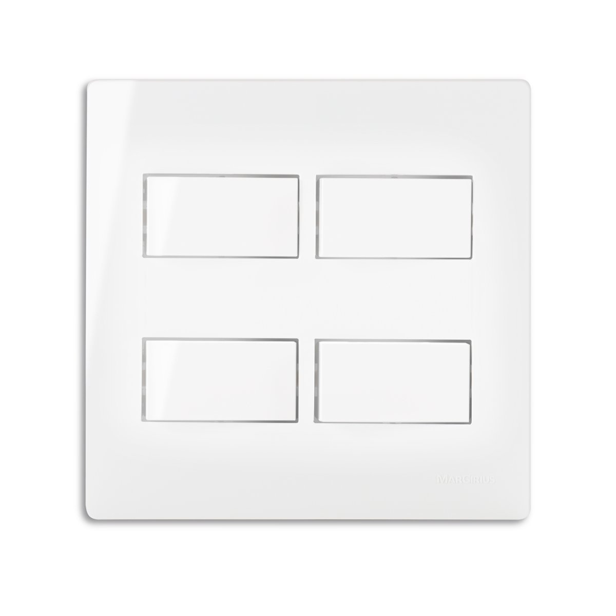 Conjunto 4 Interruptores Simples Separado 4x4 Infiniti Cor:branco - 2