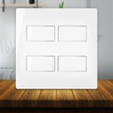 Ver imagem 4 de Conjunto 4 Interruptores Simples Separado 4x4 Infiniti Cor:branco