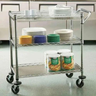Carrinho Multiuso em Aço com Rodas Padaria Restaurante Hotel - 3