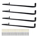 Ver imagem 1 de Kit 4 Cabideiros Arara Fixa Parede 1 Metro Lojas Residências Aço Resistente para Organização Roupas