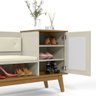 Sapateira com Banco Charlotte 1 Porta Luxo Classic:Off White/Cumaru - 5