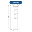 Ver imagem 6 de Guarda Roupa de Canto Oblíquo Modulado 1 Porta Cedro e Blush Infinity Marrom