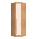 Ver imagem 2 de Guarda Roupa de Canto Oblíquo Modulado 1 Porta Cedro e Blush Infinity Marrom