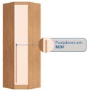 Ver imagem 5 de Guarda Roupa de Canto Oblíquo Modulado 1 Porta Cedro e Blush Infinity Marrom