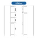 Ver imagem 7 de Guarda Roupa de Canto Oblíquo Modulado 1 Porta Cedro e Blush Infinity Marrom