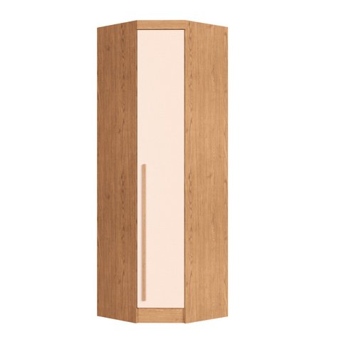Guarda Roupa de Canto Oblíquo Modulado 1 Porta Cedro e Blush Line Infinity Marrom