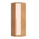 Ver imagem 1 de Guarda Roupa de Canto Oblíquo Modulado 1 Porta Cedro e Blush Line Infinity Marrom