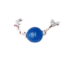 Ver imagem 5 de Brinquedo para Cães Bola Cristal Bone Lisa Azul com Laço Marrom 75mm