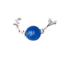 Ver imagem 6 de Brinquedo para Cães Bola Cristal Bone Lisa Azul com Laço Marrom 75mm