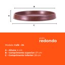 Ver imagem 3 de Prato para Vaso Redondo Café 24 Afort