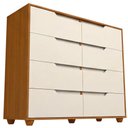 Ver imagem 7 de Cômoda Grande para Quarto 8 Gavetas Biella A04 Flex Cinamomo Off White - Lyam Decor