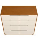 Ver imagem 6 de Cômoda Grande para Quarto 8 Gavetas Biella A04 Flex Cinamomo Off White - Lyam Decor
