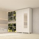 Ver imagem 1 de Guarda-roupa Casal com Espelho 2 Portas 2 Gavetas Branco Acp Móveis Helena