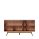 Ver imagem 3 de Aparador Buffet Retrô 3 Portas 2 Nichos 160cm Off White Multimóveis