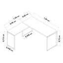 Ver imagem 3 de Mesa em L Industrial 1,50 x 1,50 Siriema Branco