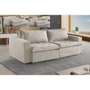 Ver imagem 2 de Sofá Cama 3 Lugares Retrátil Reclinável M-184 Veludo Martins Creme