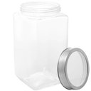 Ver imagem 7 de Kit 3 Potes de Vidro 1,7l Tampa Metal Lyor Gastro Prata Porta Mantimentos Retangular