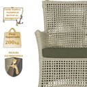 Ver imagem 4 de 1 Sofá Área Externa Igapó Alumínio Pintura Marrom Corda Náutica Estofado Impermeável 13