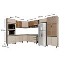Ver imagem 3 de Cozinha Modulada Henn Connect 15 Peças (5aéreos+3balcões+2paneleiros+5complementos) S/pia C15p02