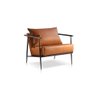 Poltrona Decorativa Couro Ecológico Caramelo Aura - 1