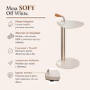 Ver imagem 3 de Kit 2 Mesas Lateral de Apoio Mesinha de Centro Sofá com Design Unico Aço Champagne Sofy Off White