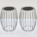Ver imagem 2 de Kit Mesa Apoio Lateral 43 Cm Tampo Vidro Preto Base Metal Preto Nacc