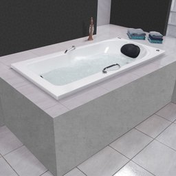 Banheira de Hidromassagem Capri Acrílico 170cmx80cmx43cm 4 Jatos Acrílico P1 sem Aquecedor Gran Luxo - 5