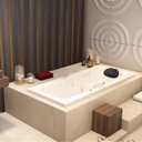 Ver imagem 1 de Banheira de Hidromassagem Capri Acrílico 170cmx80cmx43cm 4 Jatos Acrílico P1 sem Aquecedor Gran Luxo