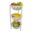 Ver imagem 1 de Organizador Cesto Fruteira Multiuso 3 Andares Redondo Branco