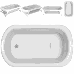 Banheira de Bebe Compacta Dobravel com Suporte Kiddo Flex Cinza - 3