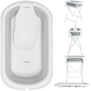 Ver imagem 2 de Banheira de Bebe Compacta Dobravel com Suporte Kiddo Flex Cinza