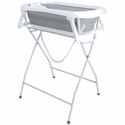 Banheira de Bebe Compacta Dobravel com Suporte Kiddo Flex Cinza - 1