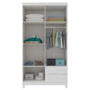 Ver imagem 6 de Mini Berço Moisés Alegria com Colchão e Guarda Roupa Ternura Baby 4 Portas Branco Flex -