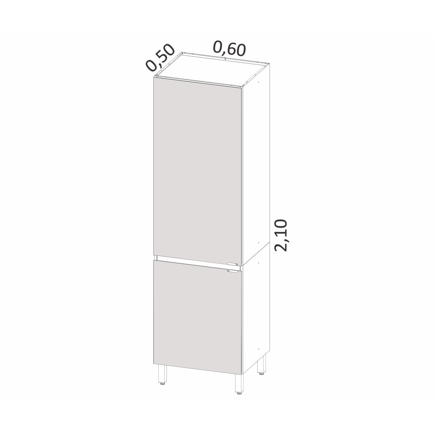 Paneleiro 2 Portas Quadria Metalli - 4