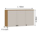 Ver imagem 4 de Armário Aéreo 3 Portas 120 cm Cinamomo Off White Provence