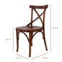 Ver imagem 3 de Conjunto 6 Cadeiras Madeira Maciça Tauari Cross X Texas