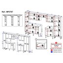 Ver imagem 3 de Armário Cozinha Modulada Completa 329,5cm Pequim Top Multimóveis Mp3767 Preto