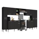 Ver imagem 2 de Armário Cozinha Modulada Completa 329,5cm Pequim Top Multimóveis Mp3767 Preto
