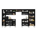 Ver imagem 4 de Armário Cozinha Modulada Completa 329,5cm Pequim Top Multimóveis Mp3767 Preto