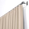 Cortina de Trilho Suisso Prega Wave de Linho com Forro Blackout 3,00m x 2,80m Areia - 2