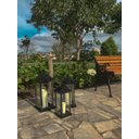 Ver imagem 3 de Luminária de Vela Rustica Marroquina Preto em Ferro Libertas Rosas Lanterna Rustica