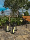 Ver imagem 3 de Luminária de Vela Rustica Marroquina Preto em Ferro Libertas Rosas Lanterna Rustica
