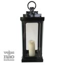 Ver imagem 4 de Luminária de Vela Rustica Marroquina Preto em Ferro Libertas Rosas Lanterna Rustica