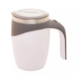 Caneca Mixer de Aço Inox C/ Tampa Branca 440ml 2899 Lyor - 1 Caneca Mixer de Aço Inox C/ Tampa Branca 440ml 2899 Lyor - 1