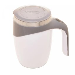 Caneca Mixer de Aço Inox C/ Tampa Branca 440ml 2899 Lyor - 3 Caneca Mixer de Aço Inox C/ Tampa Branca 440ml 2899 Lyor - 3