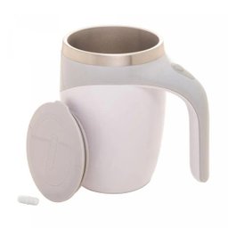 Caneca Mixer de Aço Inox C/ Tampa Branca 440ml 2899 Lyor - 2 Caneca Mixer de Aço Inox C/ Tampa Branca 440ml 2899 Lyor - 2